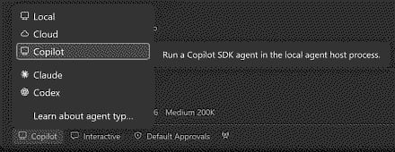 Screenshot showing the harness dropdown in the editor window.